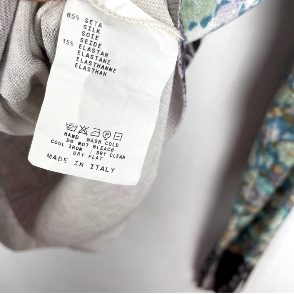 Etro Silk Cardigan Made in Italy Long Sleeve Button Down Sweater - Picture 4 of 4